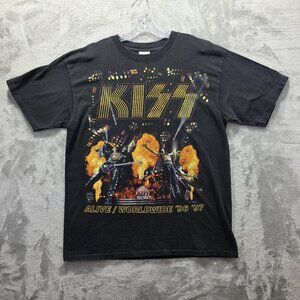 Vintage Kiss Shirt Mens Extra Large Alive Worldwide Tour Band Tee 90s 1996 97
